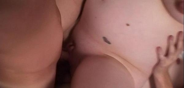  Pregnant amateur lets three men use all of her holes